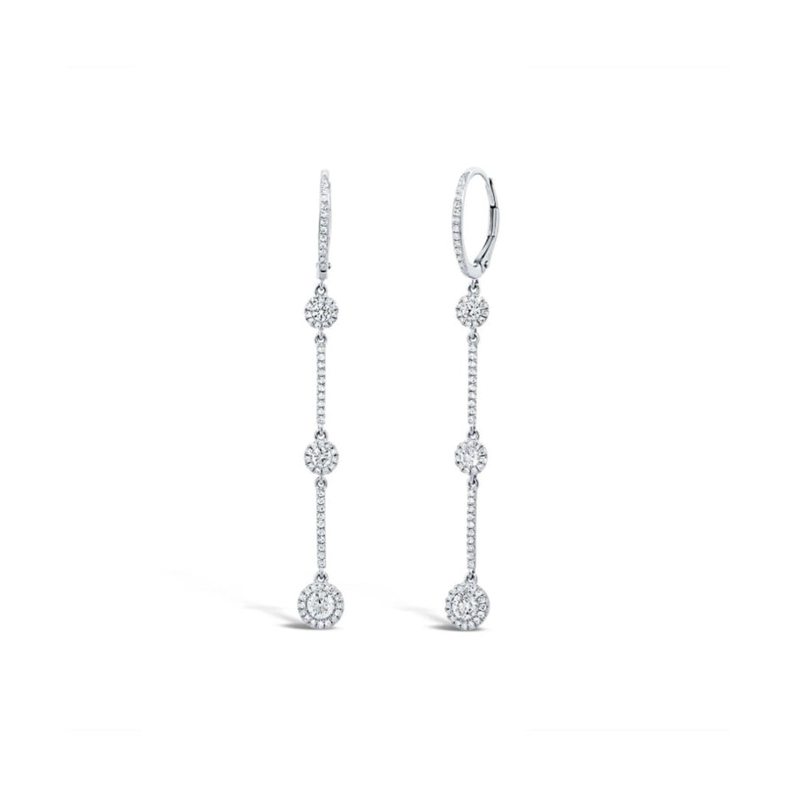 Shy Creation Diamond Linear Earrings