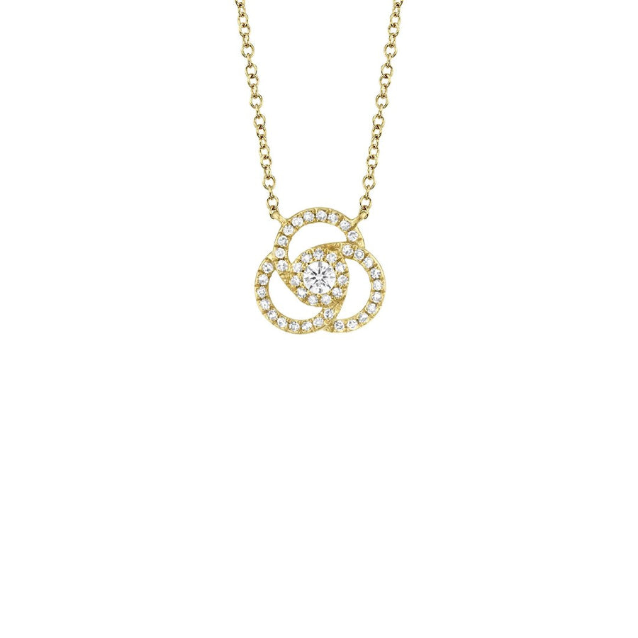 Shy Creation Diamond Love Knot Necklace