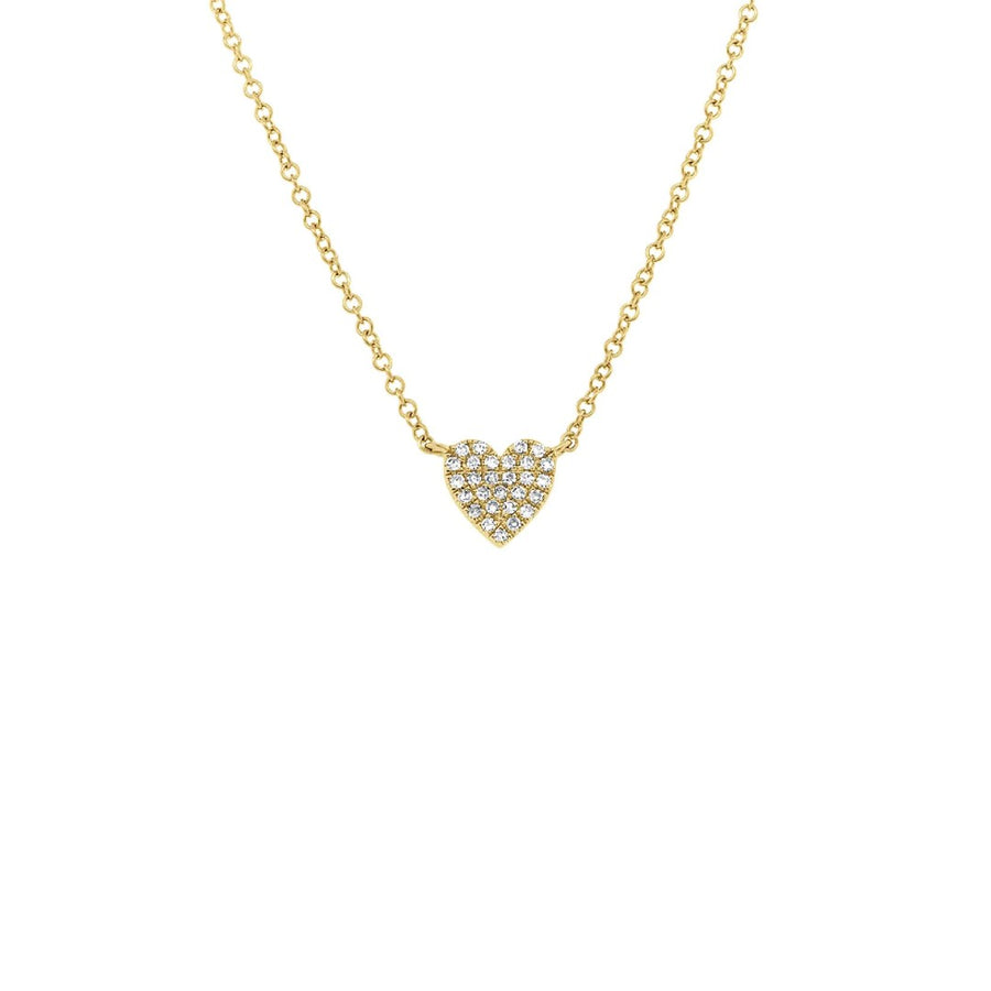 Shy Creation Diamond Pave Heart Necklace