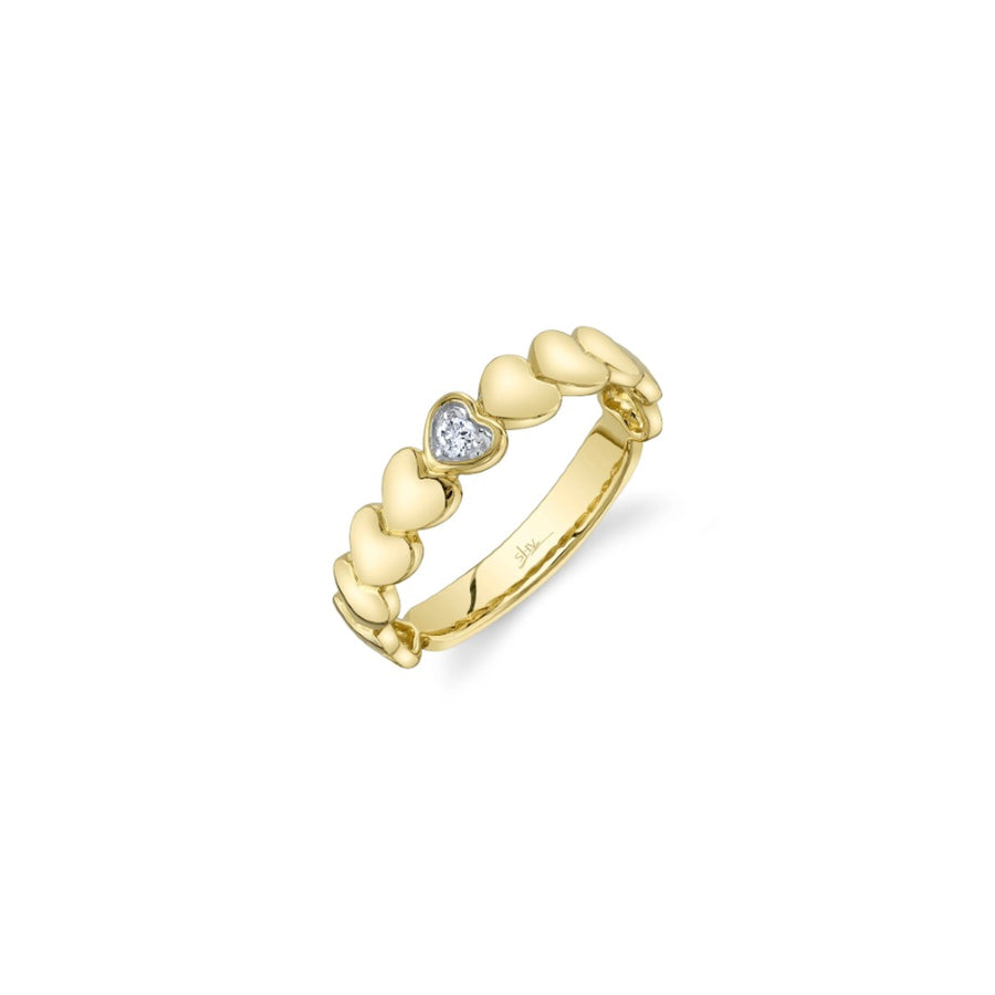 Shy Creation Diamond Polished Heart Ring