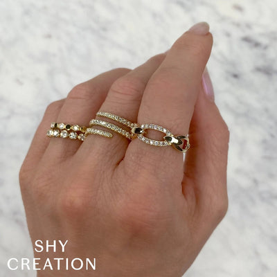 Shy Creation Link Diamond Ring