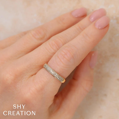 Shy Creation Pave Diamond Ring