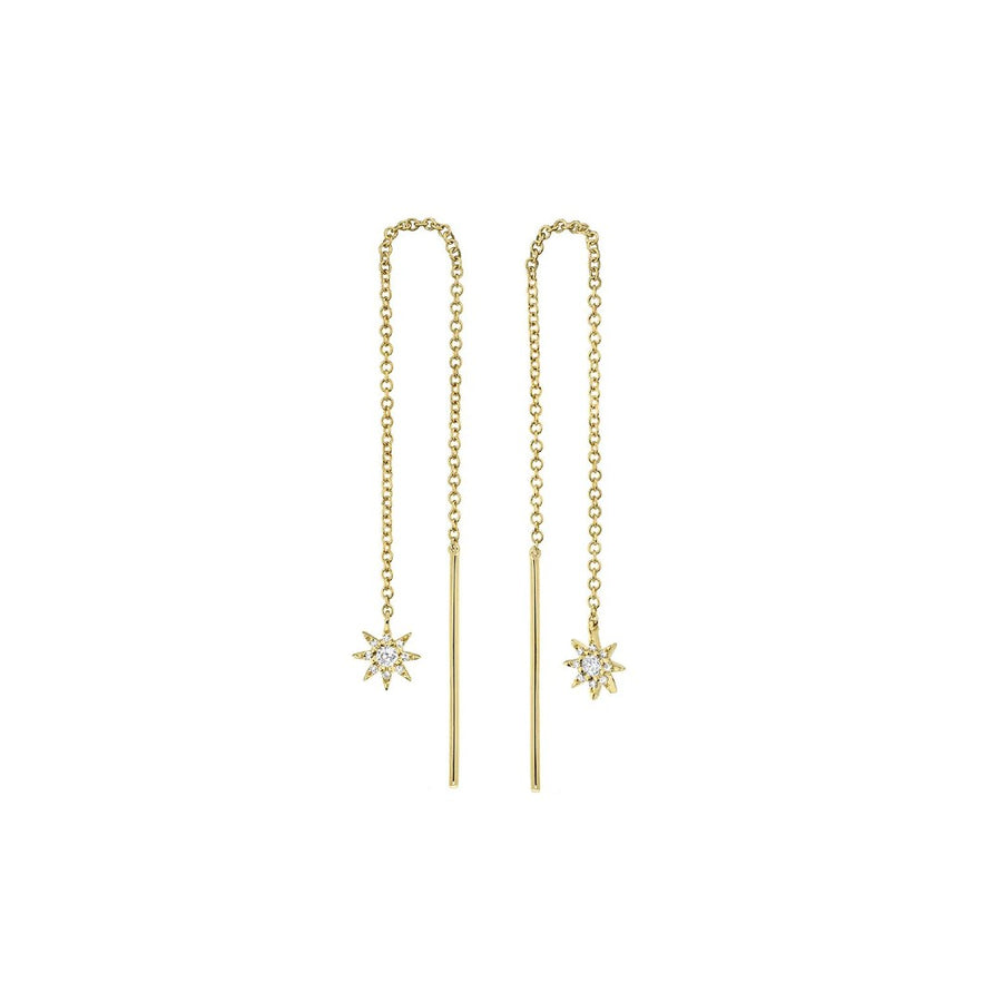 Shy Creation Diamond Star Threader Earrings