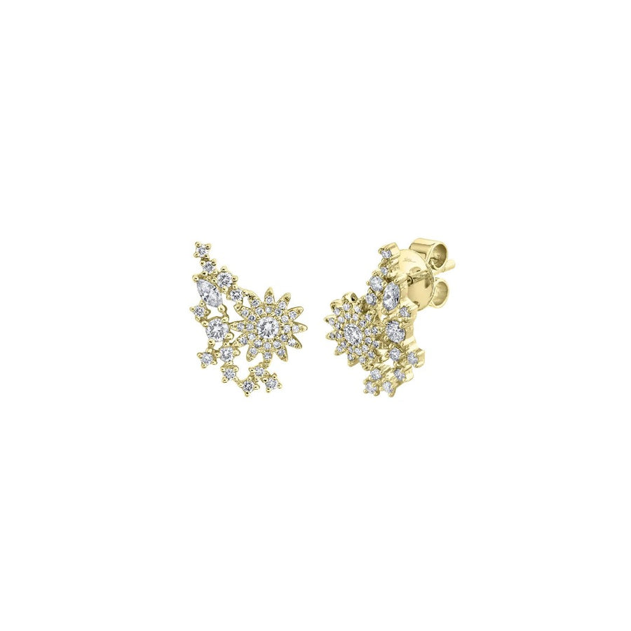 Shy Creation Diamond Starburst Earrings