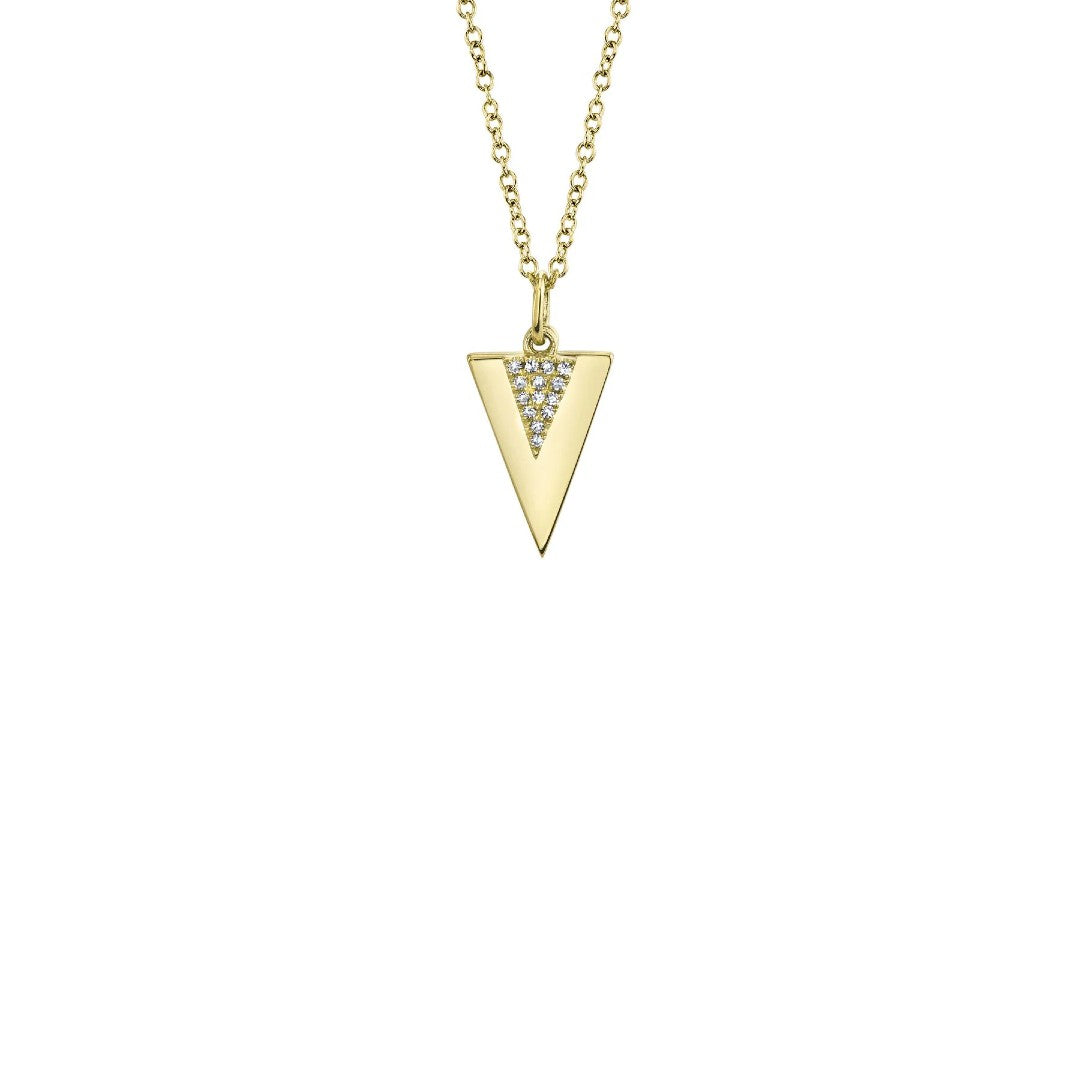 Shy Creation Diamond Triangle Necklace