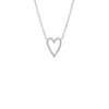 Shy Creation Elongated Diamond Open Heart Necklace