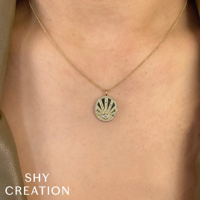Shy Creation Diamond Evil Eye Necklace