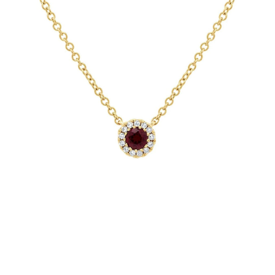 Shy Creation Garnet & Diamond Necklace