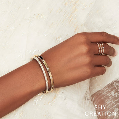 Shy Creation Pave Diamond Bangle