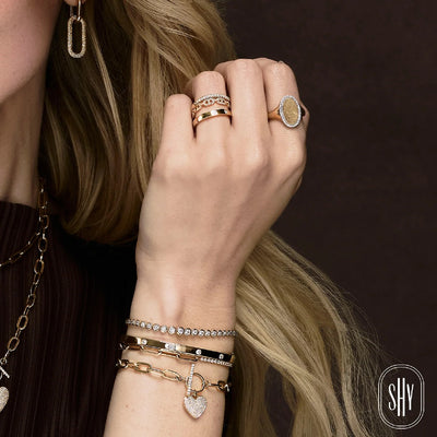 Shy Creation Mariner Link Pave Diamond Ring