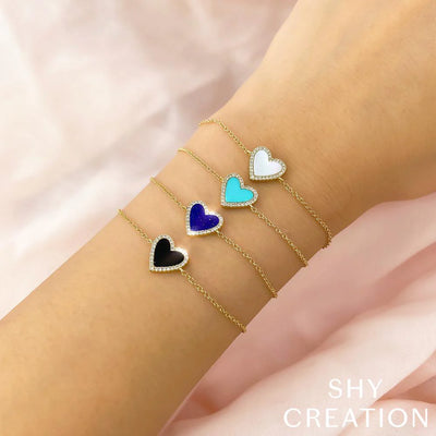 Shy Creation Mother of Pearl Heart Bracelet