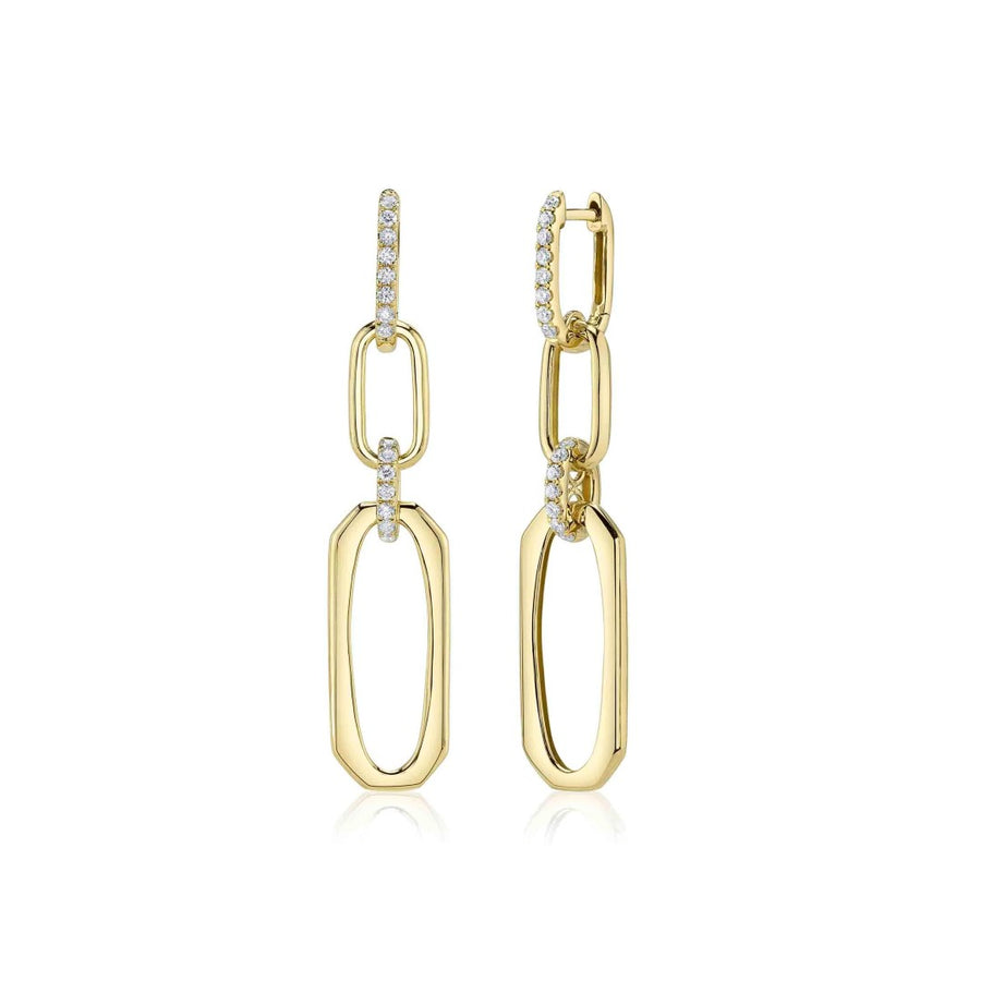 Shy Creation Link Drop Diamond Earrings