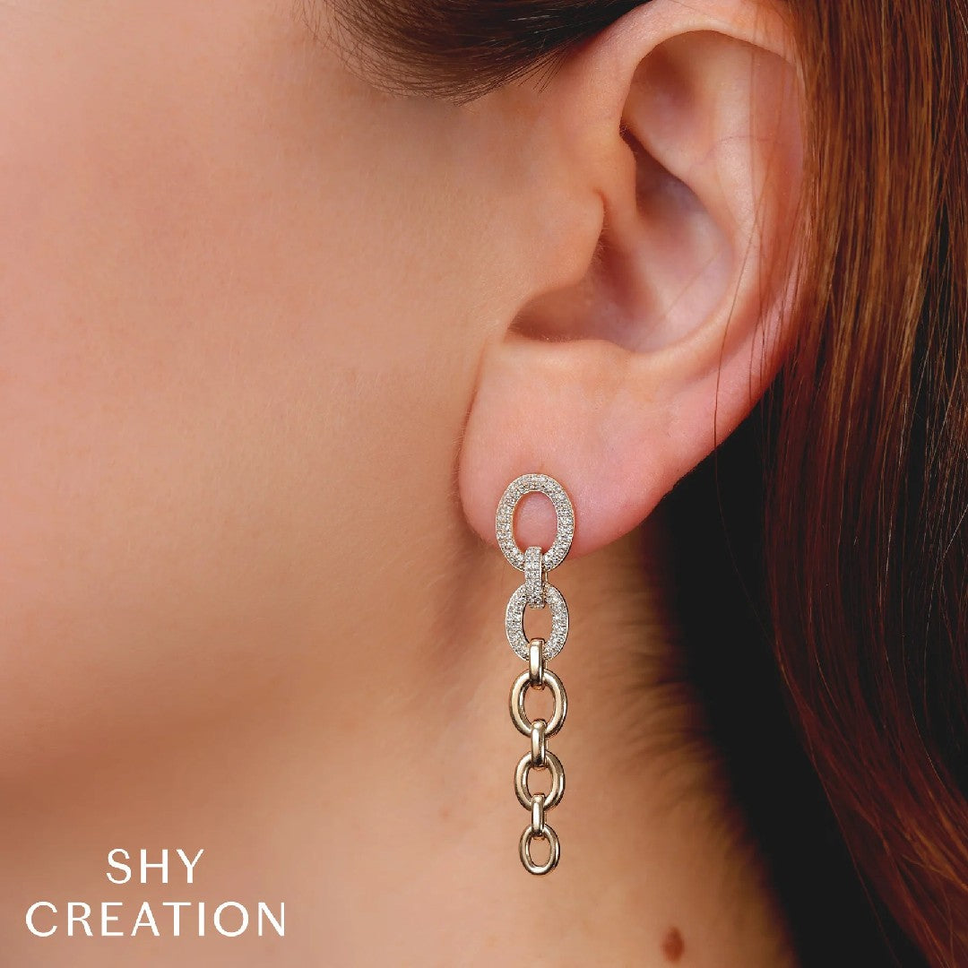 Shy Creation Graduating Link Earrings