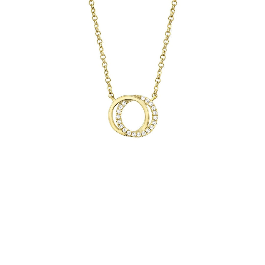Shy Creation Love Knot Circle Necklace