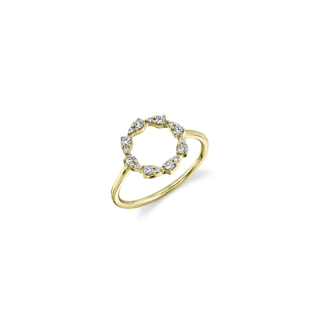 Shy Creation Open Circle Diamond Ring