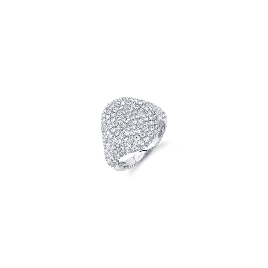 Shy Creation Pave Diamond Signet Ring