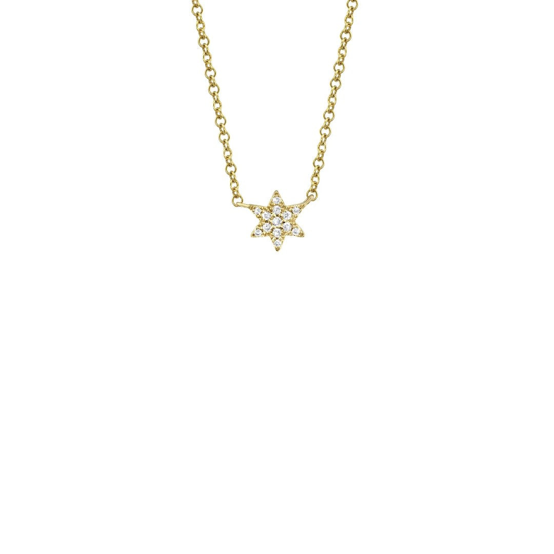 Shy Creation Pave Diamond Star of David Necklace