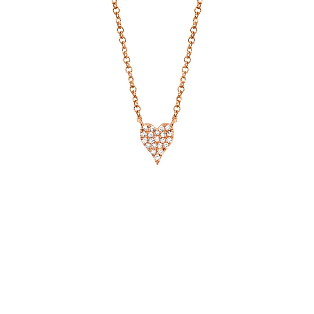 Shy Creation Petite Diamond Heart Necklace