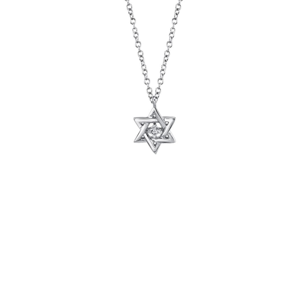 Shy Creation Polished Star of David Necklace