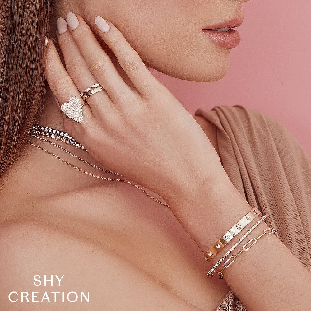 Shy Creation Thin Diamond Bangle