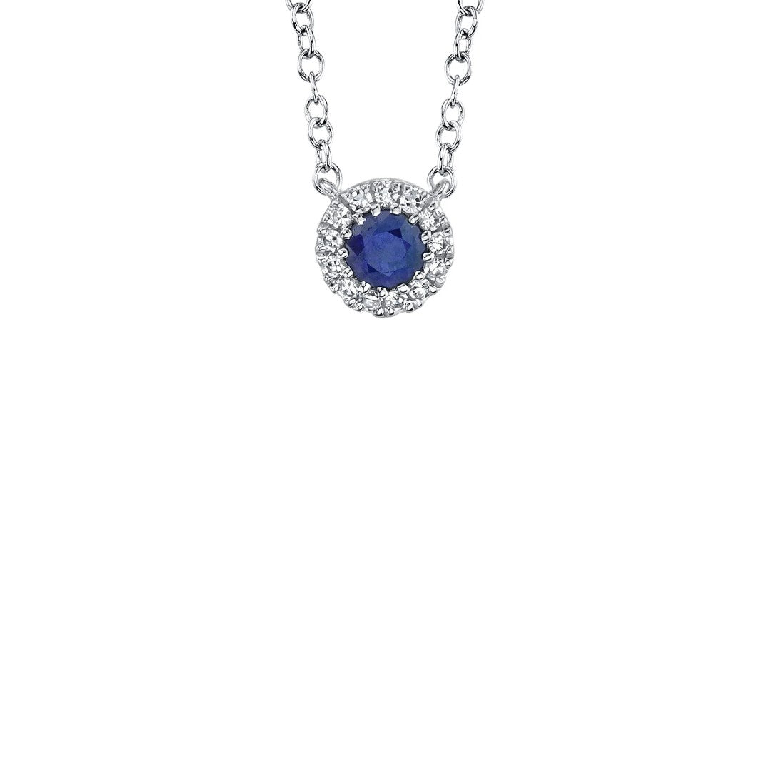 Shy Creation Sapphire & Diamond Necklace