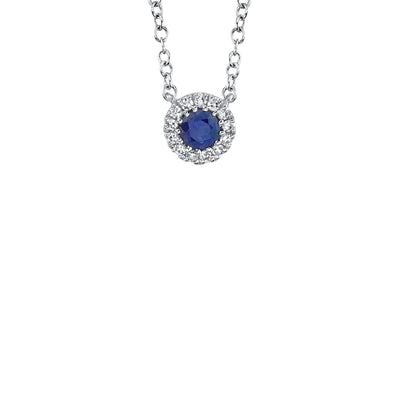 Shy Creation Sapphire & Diamond Necklace