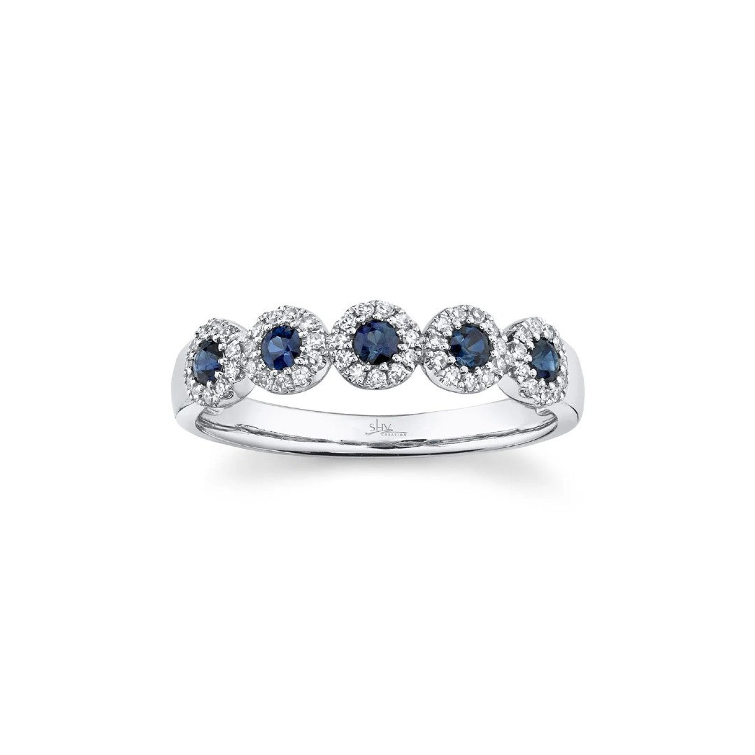 Shy Creation Sapphire & Diamond Ring