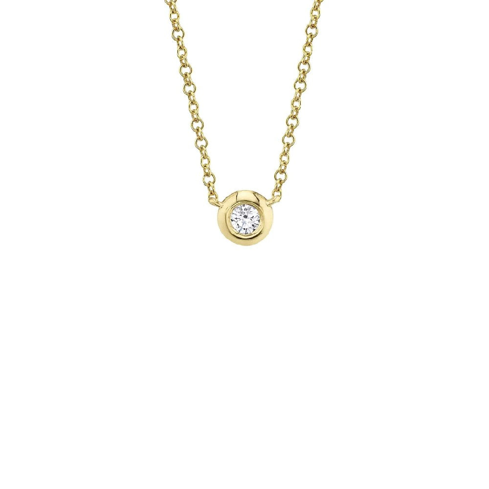 Shy Creation Single Bezel Diamond Necklace