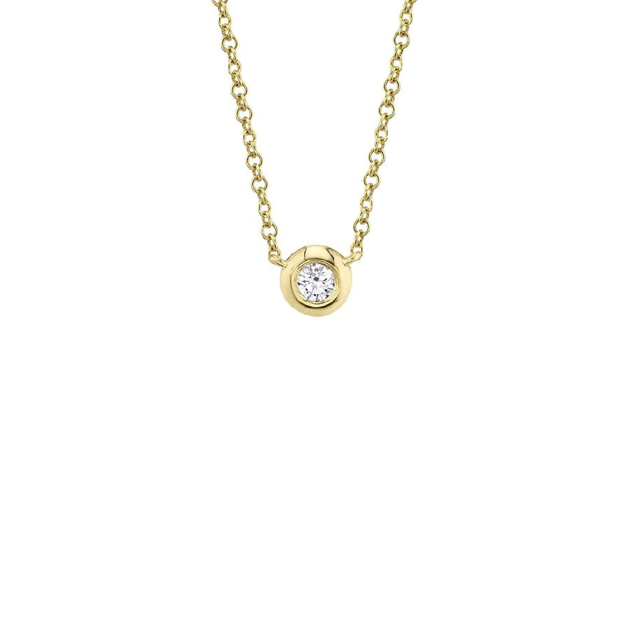 Shy Creation Single Bezel Diamond Necklace