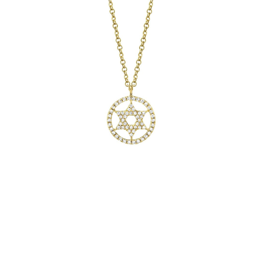 Shy Creation Star of David Diamond Necklace