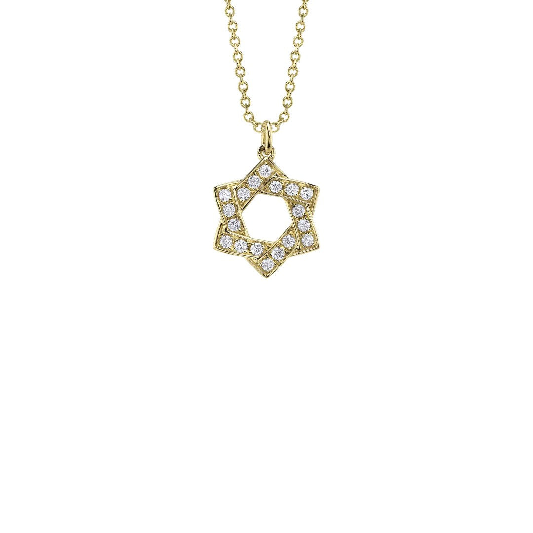 Shy Creation Star of David Diamond Necklace