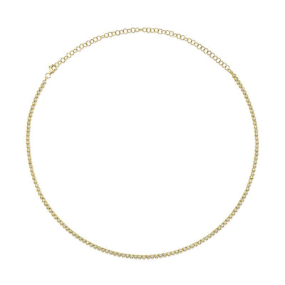Shy Creation Bezel Tennis Necklace