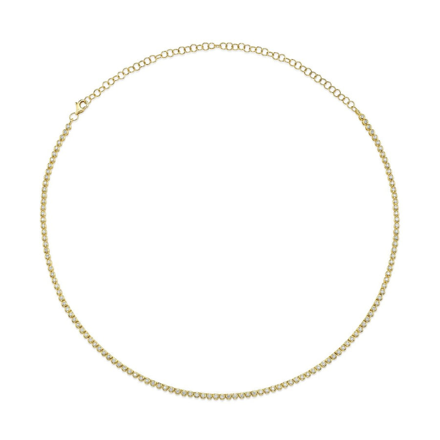 Shy Creation Bezel Tennis Necklace