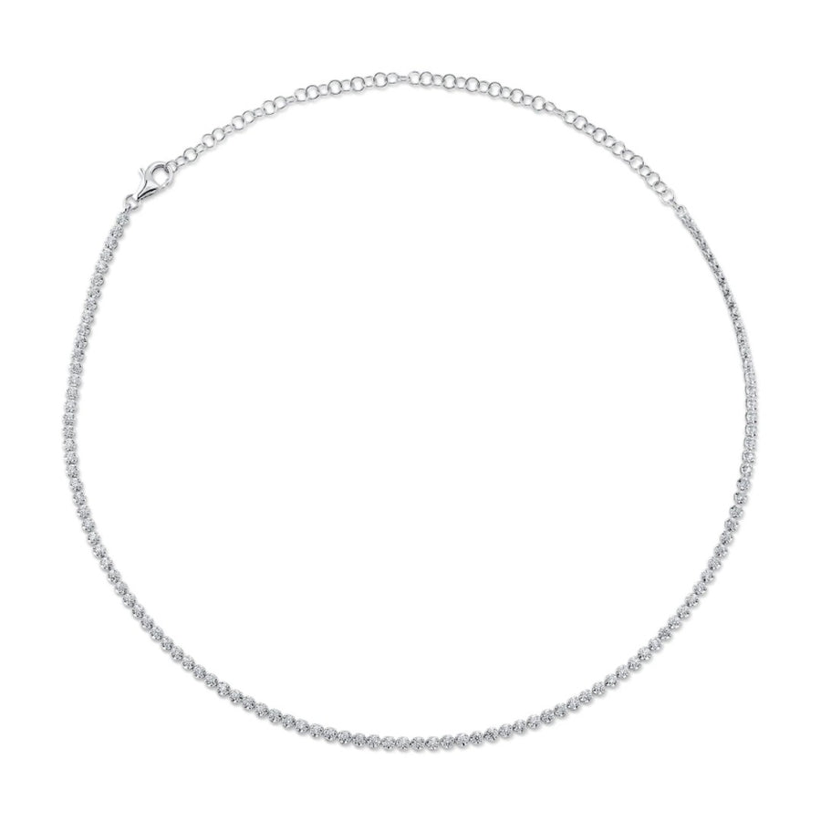 Shy Creation Crown Setting Tennis Necklace