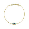 Shy Creation Turquoise & Sapphire Evil Eye Bracelet