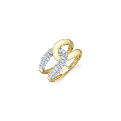 Shy Creation Two-Tone Linked Ring