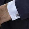 Gabriel & Co. Square Cufflinks with Black Spinel