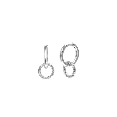 Circle Charm Hoops