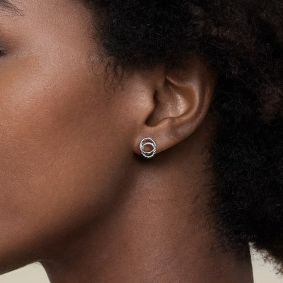 Gabriel & Co. Twisted Rope Double Circle Stud Earrings