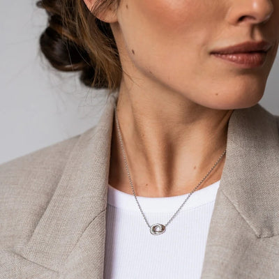 Ti Sento Milano Interlocking Circles Zirconia Necklace
