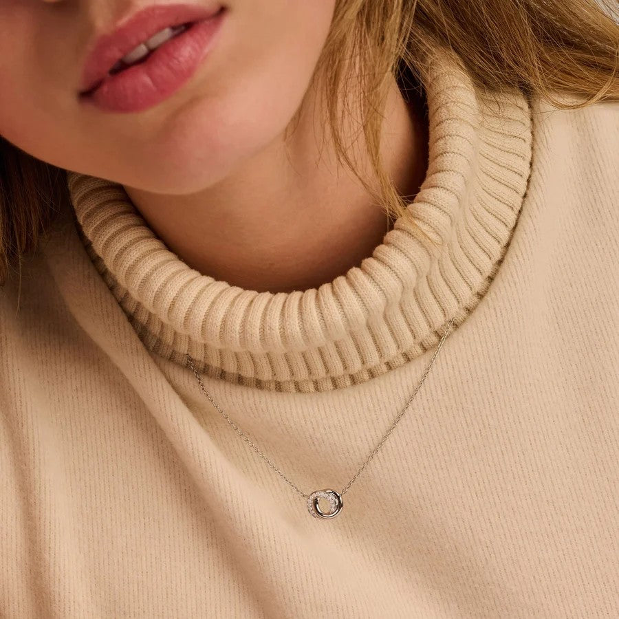 Ti Sento Milano Interlocking Circles Zirconia Necklace