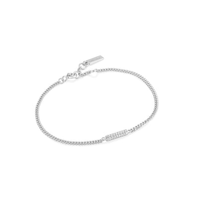 Silver Glam Bar Chain Bracelet