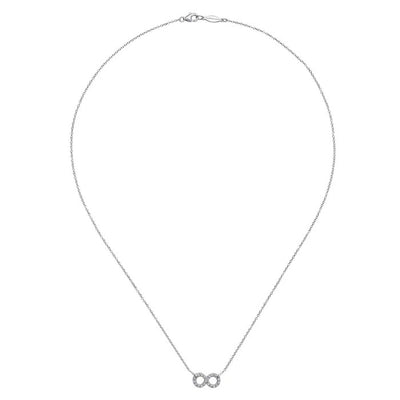 Gabriel & Co. White Sapphire Infinity Necklace