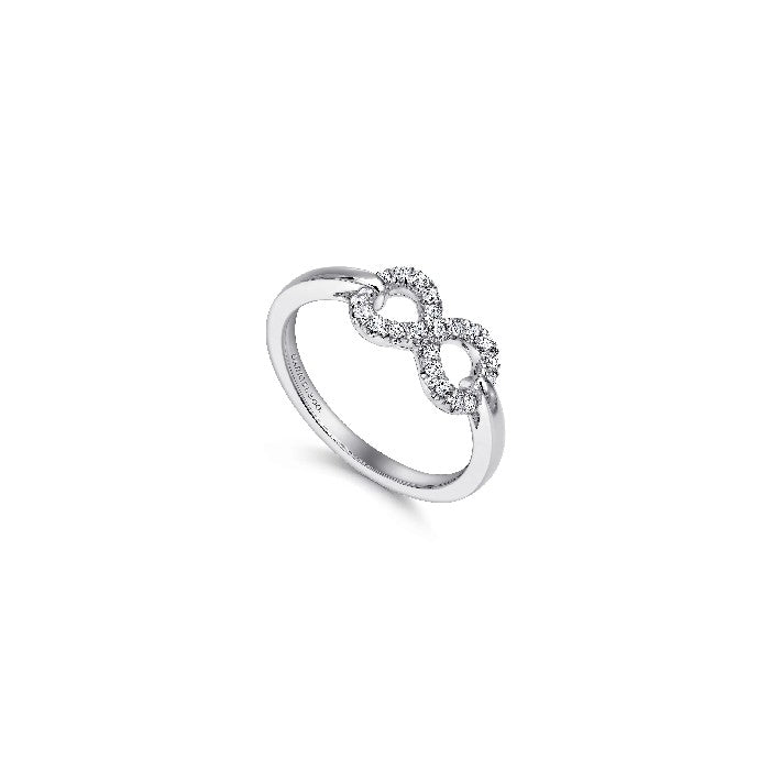 Gabriel & Co. White Sapphire Infinity Ring