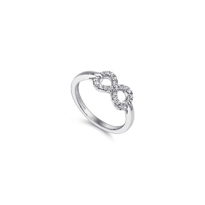 Gabriel & Co. White Sapphire Infinity Ring