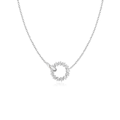 Interlinked Circles Pave Necklace