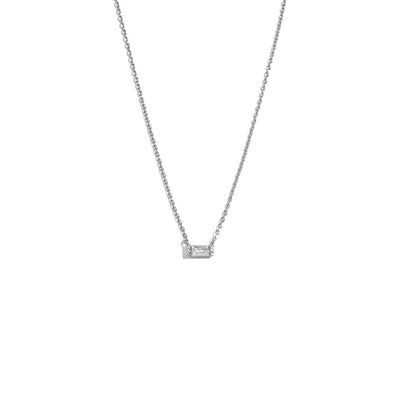 Small Baguette CZ Necklace