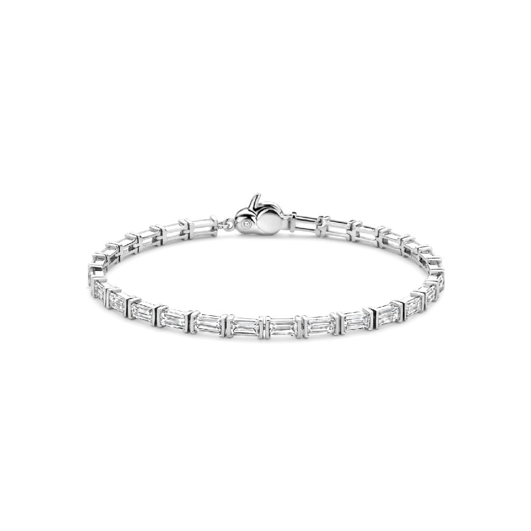Ti Sento Milano Horizontal Emerald Cut Tennis Bracelet