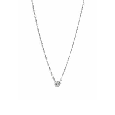 Tiny Bezel CZ Necklace