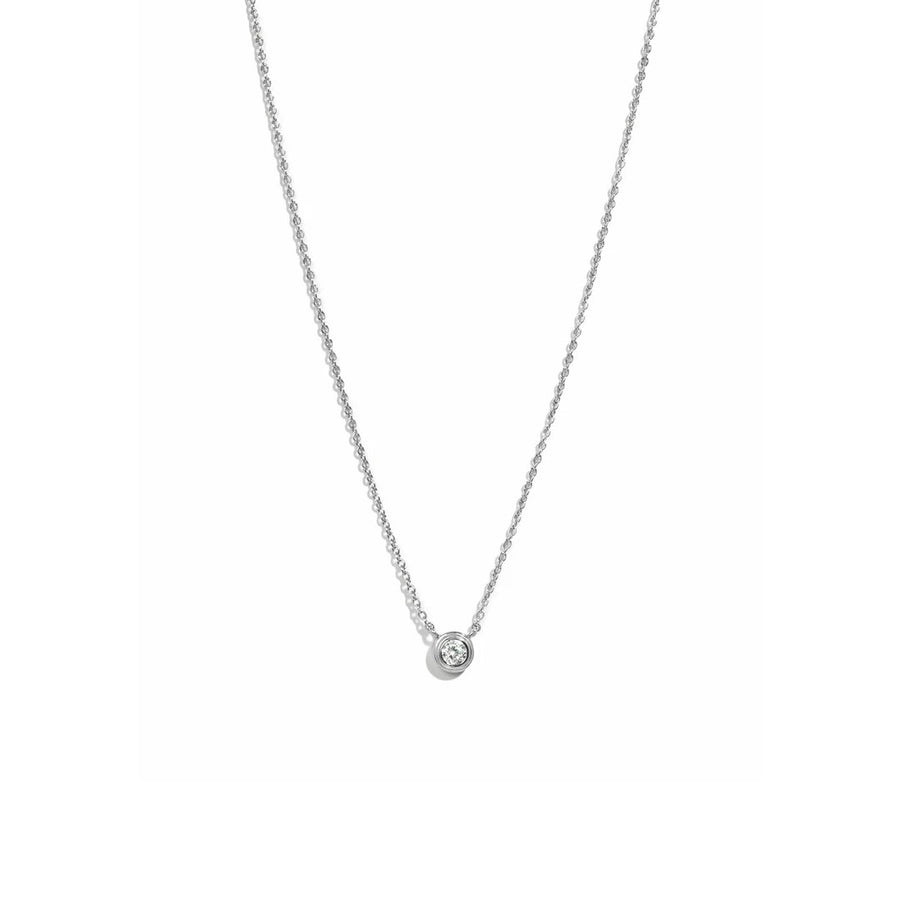 Tiny Bezel CZ Necklace